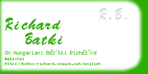 richard batki business card